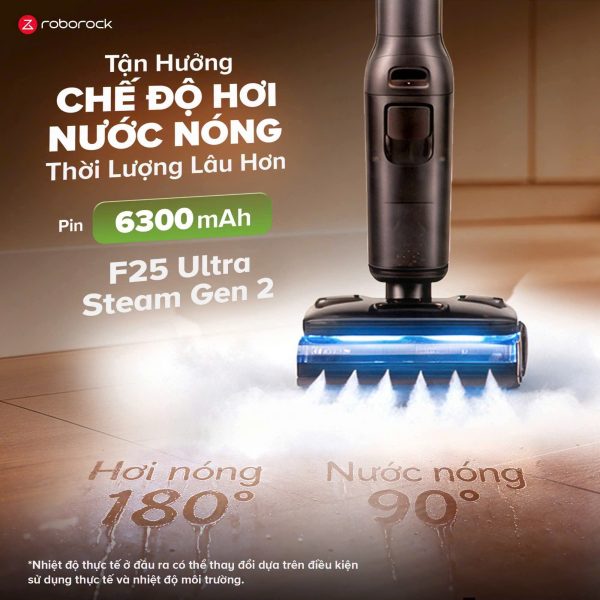 Cây lau nhà hơi nước nóng F25 Ultra Steam Gen 2